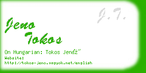 jeno tokos business card